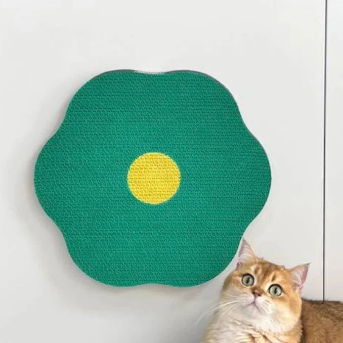 Wall Mounted Cat Scratcher – Cactus Design Indoor Scratch Post With Nano Adhesive