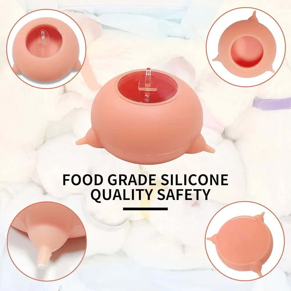 Puppy Silicone Feeder - 3 Pack Pet Feeding Bottle Kit with Safe Silicone Nipples