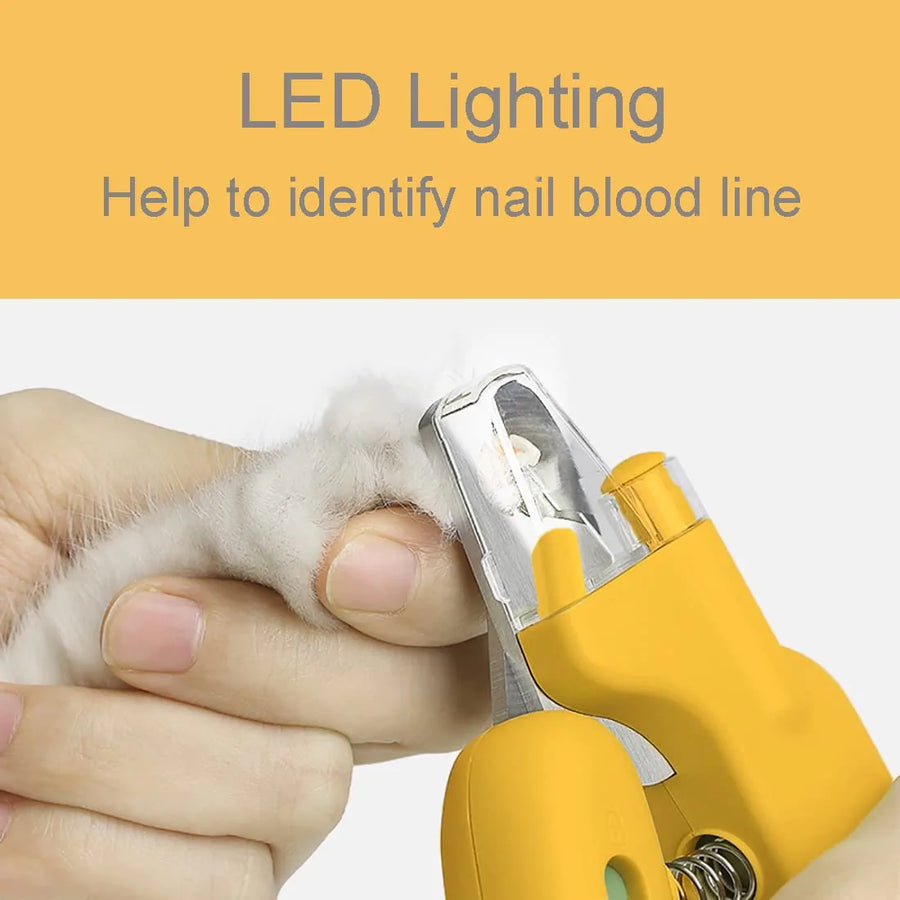Cat Nail Trimmer - Quiet, Safe Clipper with Stainless Steel Blades | Easy Cat Grooming Tool