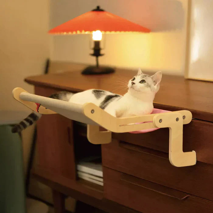 Cat Hammock - SweetPetStory Plush Indoor Elevated Cat Bed | Supports 40 Lbs