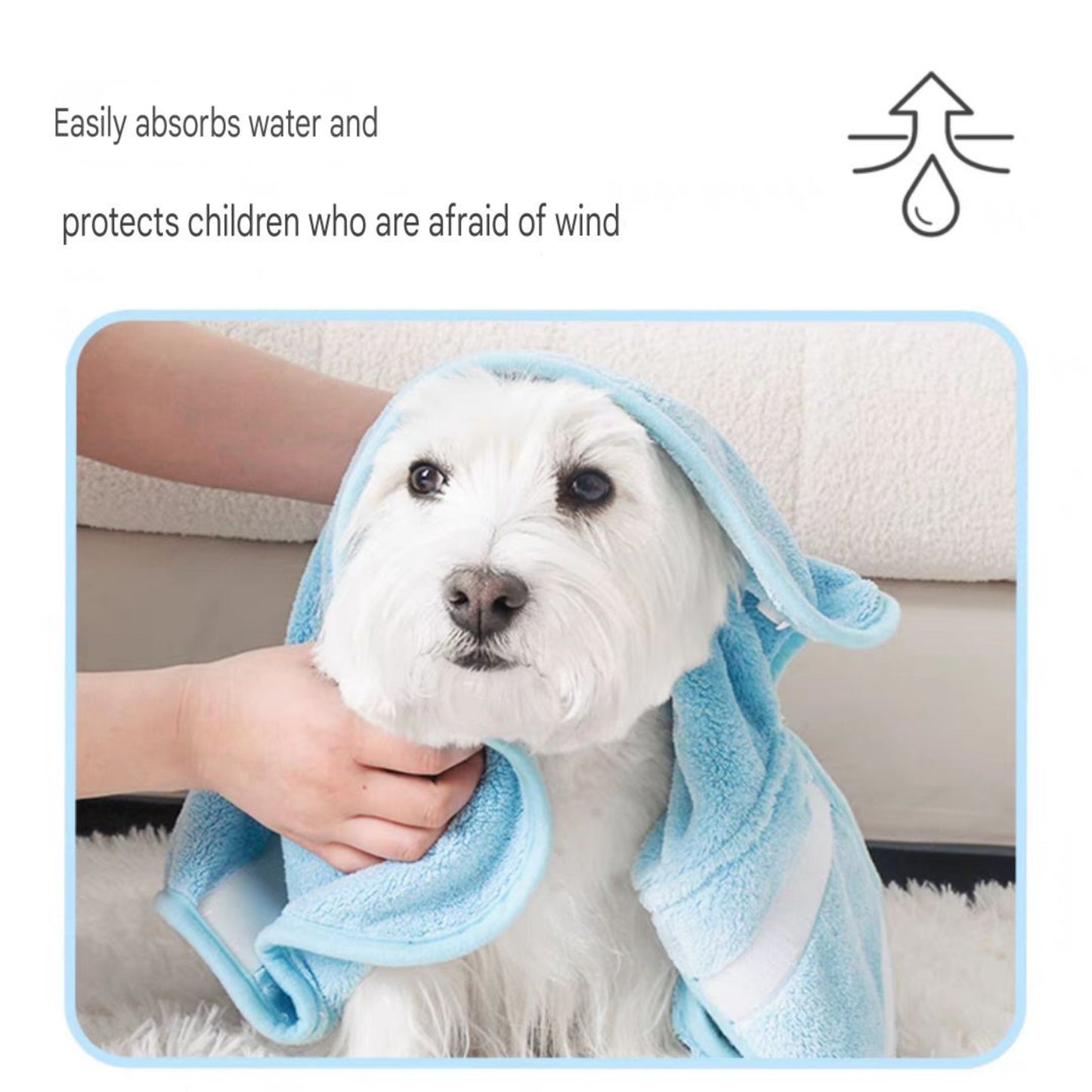 Rabbit Ears Bathrobe – Soft Absorbent Dog Bathrobe with Cute Animal Ear Design