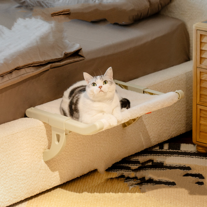Cat Window Perch - Cozy Side Bed Shelf for Indoor Cats | Easy Install Cat Resting Spot