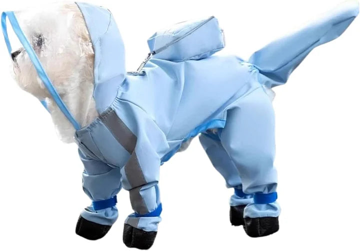 Full Coverage Raincoat - Waterproof Dog Coat with Back Bag for Canine Protection