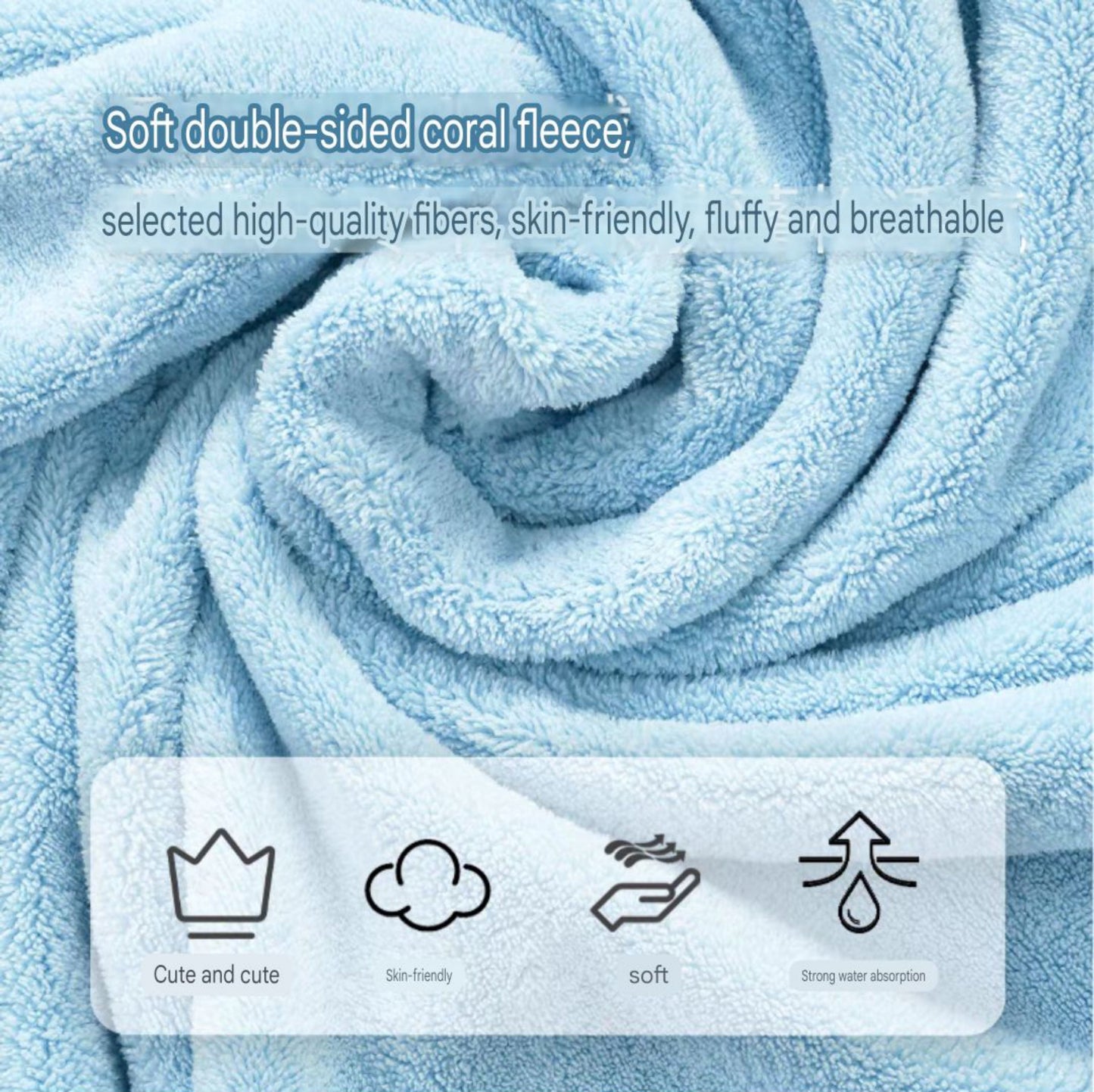 Rabbit Ears Bathrobe – Soft Absorbent Dog Bathrobe with Cute Animal Ear Design