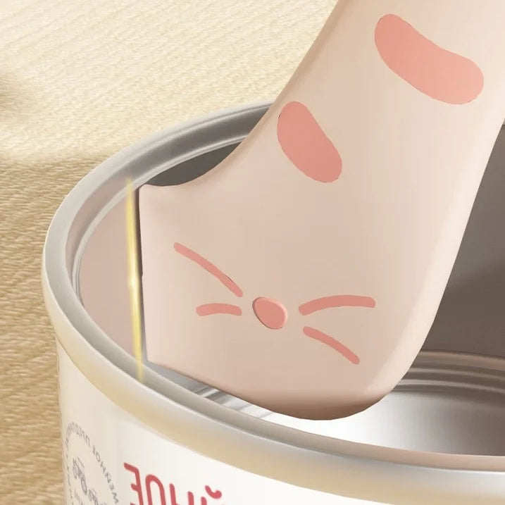 Pet Food Can Opener - Easy Open Can Lid & Wet Food Feeding Spoon for Cats