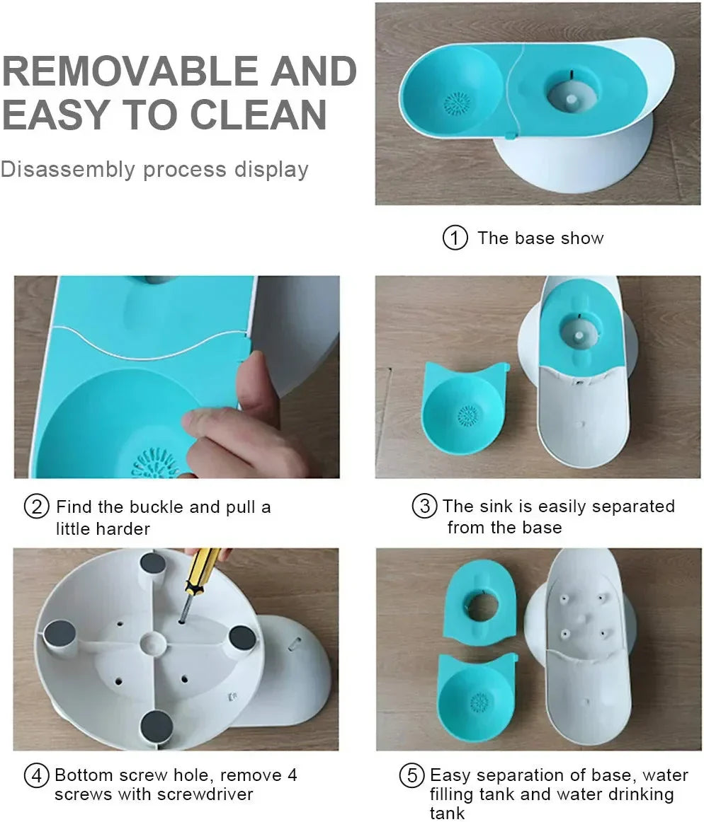 Pet Water Fountain – 2.8L Snail Shaped Fountain with Timer & Filtered Water Dispenser