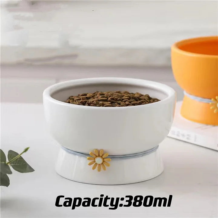 Ceramic Cat Bowl – Non Slip Small Feeding Dish | Durable Scratch Resistant Pet Bowl