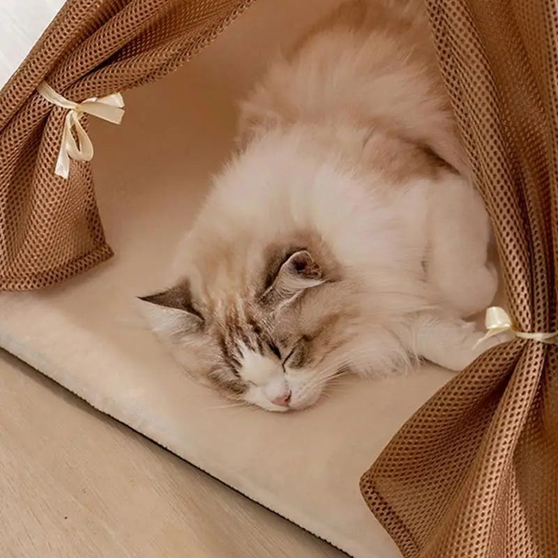 Cat Sleep Tent – Comfortable Portable Pet Sleeping Tent with Mesh Enclosure