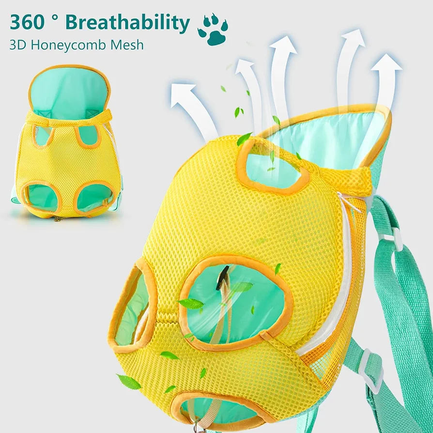 Breathable Mesh Backpack - Lightweight Four-Leg Pet Carrier for Travel & Hiking
