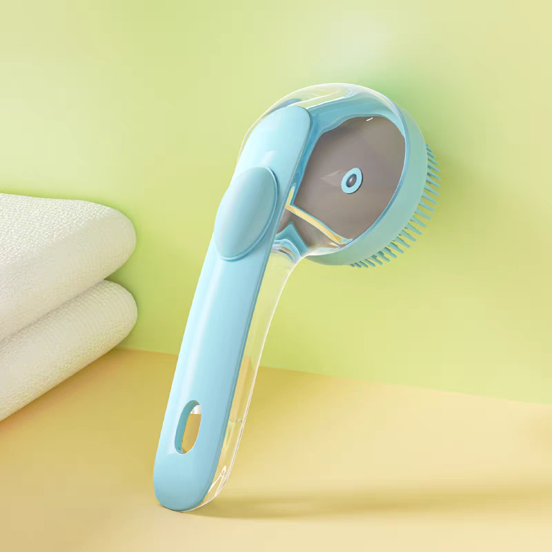 Pet Bath Brush - Long Handle Waterproof Grooming Tool with Comfortable Grip