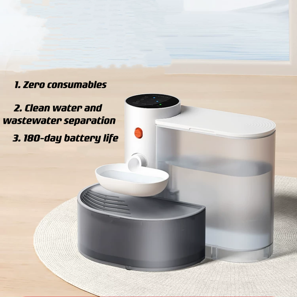 Smart Wireless Cat Fountain – Rechargeable, Silent | Large Capacity Dual Tank
