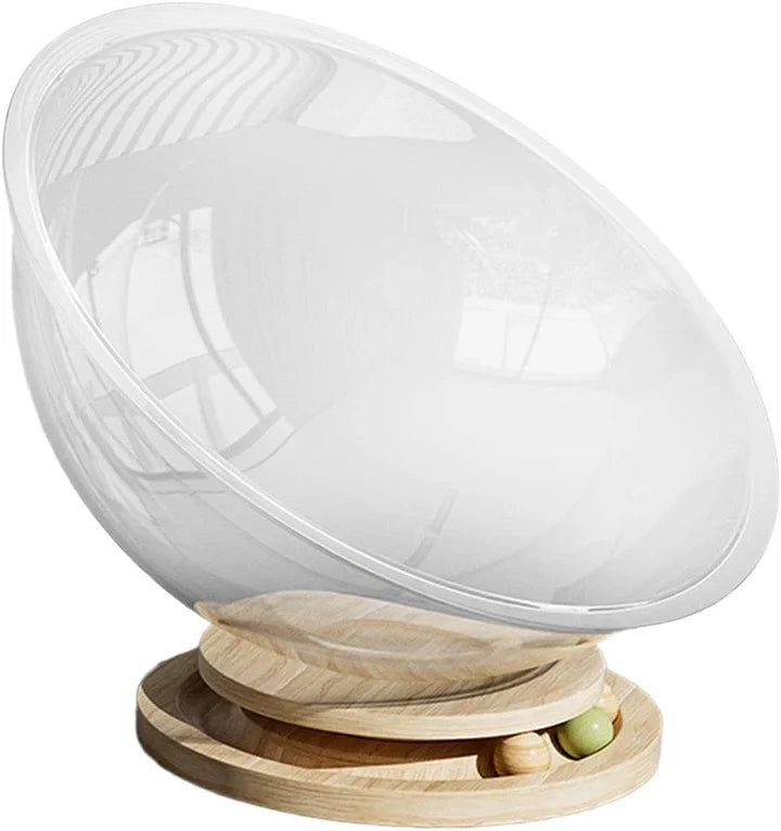 Space Capsule Cat Bed - Transparent Acrylic Cat House & Stylish Pet Shelter