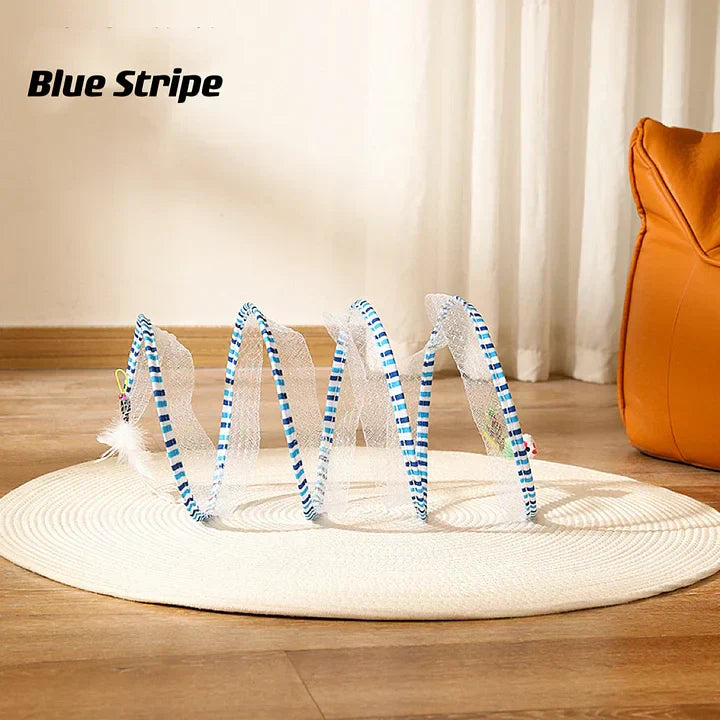 Folding Cat Tunnel – Durable Pet Toy Tunnel For Indoor Cat Playground