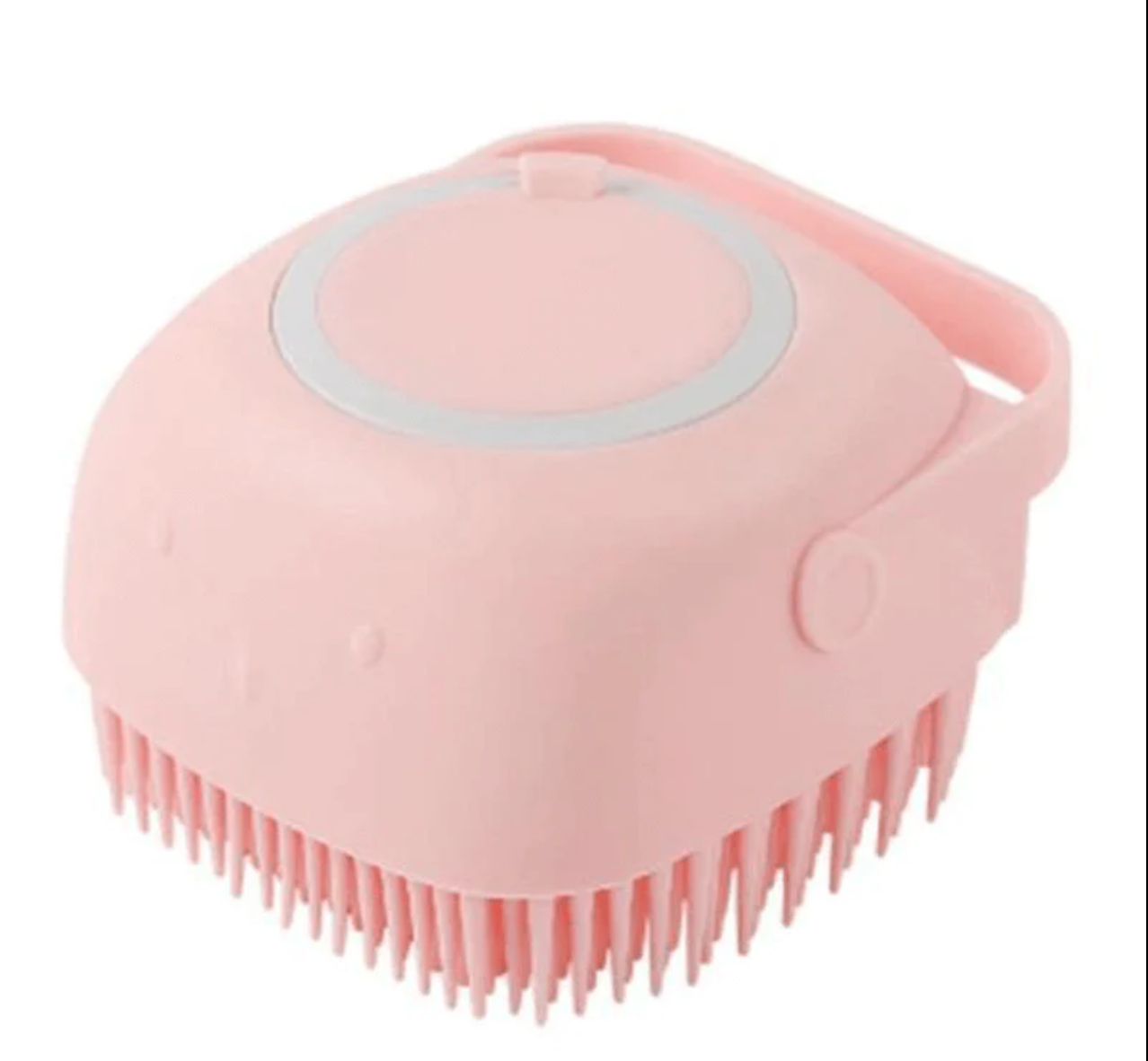 Pet Bath Brush - Silicone Grooming Brush with Soft Bristles & Non-Slip Handle