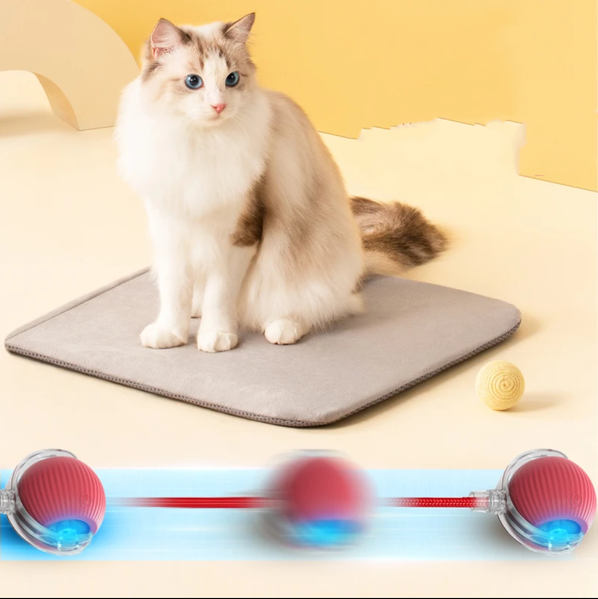 Smart Ball Cat Toy – Rotating Interactive Pet Toy With Motion For Exercise