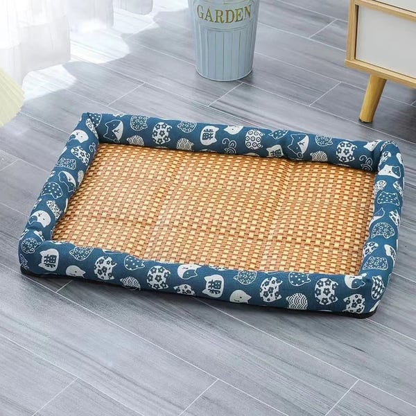 Pet Cooling Bed - Breathable Summer Mat With Soft Pillow & Anti Slip Design