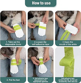Waterproof Dog Booties – Disposable Pet Booties for Paw Protection & Injury Prevention