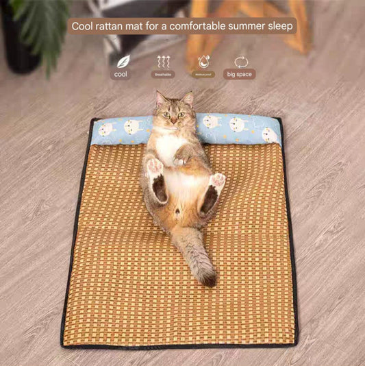 Pet Cooling Mat - Summer Pet Mat & Portable Heat Relief Pad For Dogs Cats