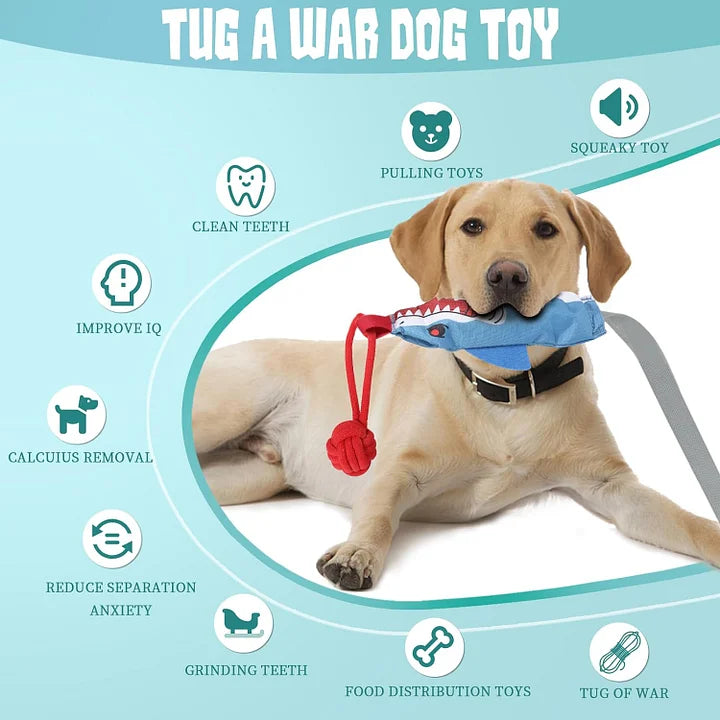 Dog Chew Toy – Durable Suction Cup Tug of War Toy for Aggressive Chewers