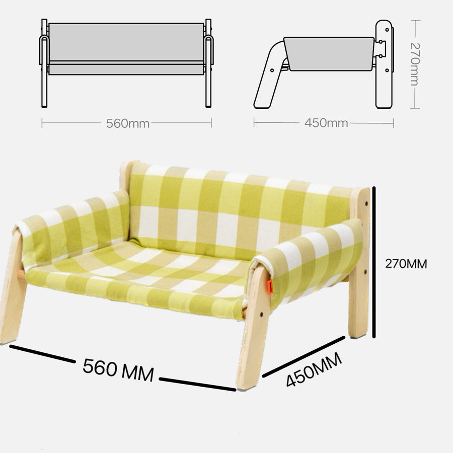 Cat Couch Bed - Soft Pet Sofa for Cats | Cozy Indoor Cat Furniture PP26