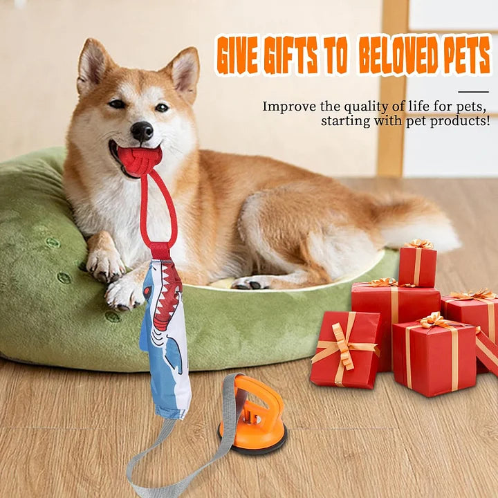 Dog Chew Toy – Durable Suction Cup Tug of War Toy for Aggressive Chewers
