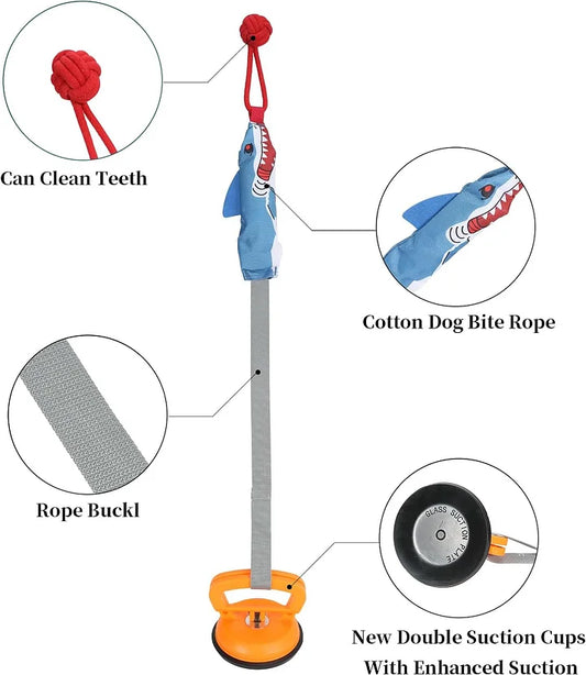 Dog Chew Toy – Durable Suction Cup Tug of War Toy for Aggressive Chewers