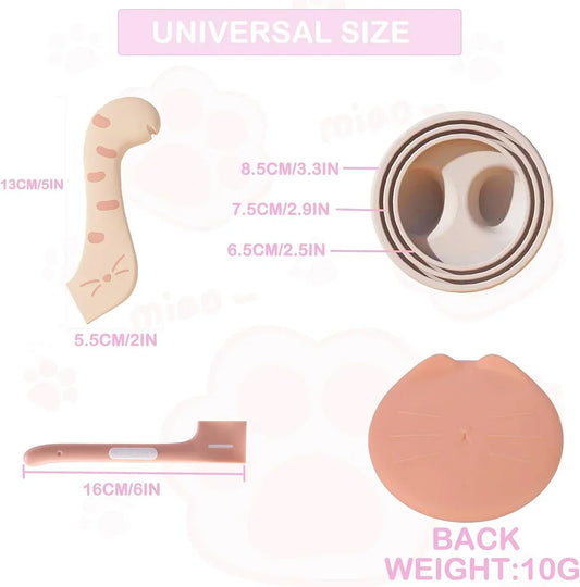 Pet Food Can Opener - Easy Open Can Lid & Wet Food Feeding Spoon for Cats