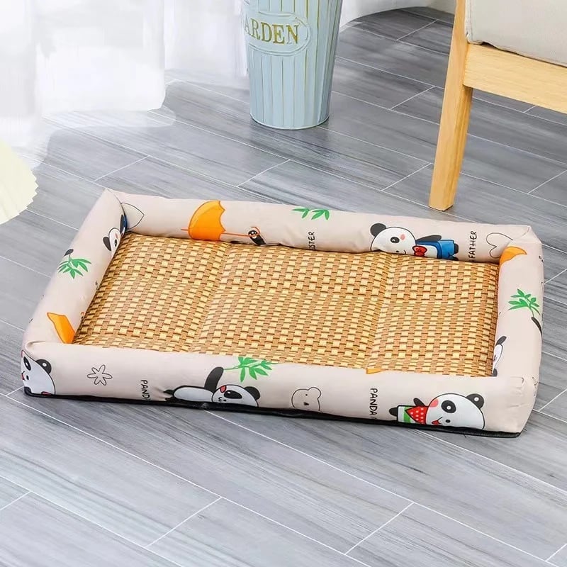Pet Cooling Bed - Breathable Summer Mat With Soft Pillow & Anti Slip Design