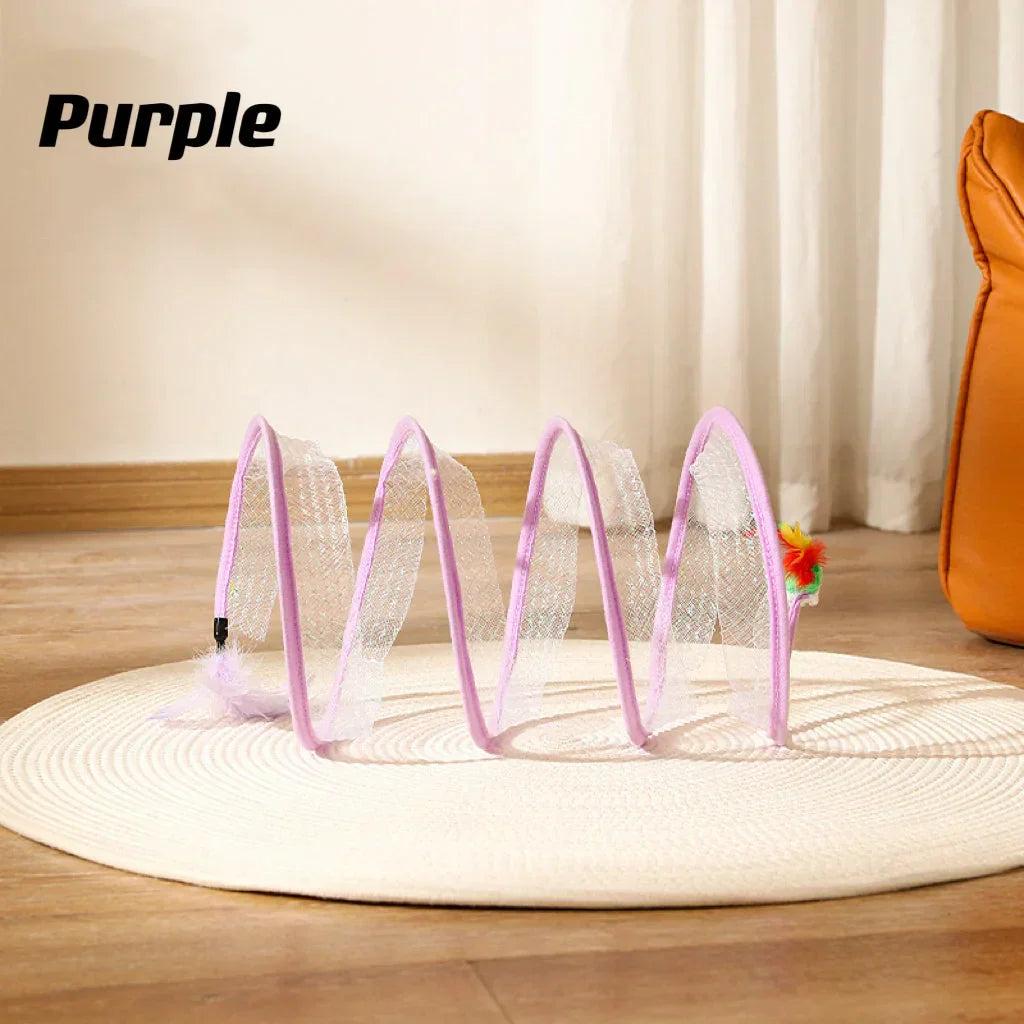 Folding Cat Tunnel – Durable Pet Toy Tunnel For Indoor Cat Playground