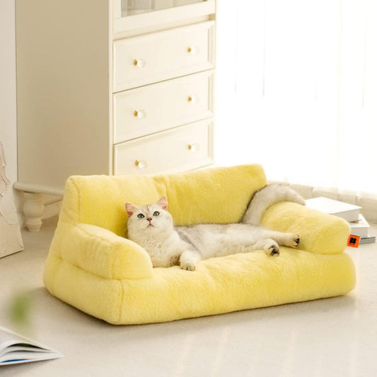 Pet Couch Bed - Washable Cat Bed with Anti Slip Bottom for Small Medium Dogs