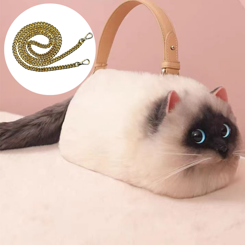 Kitten Handbag – Convertible Crossbody Cat Lover Accessory With Soft Faux Fur