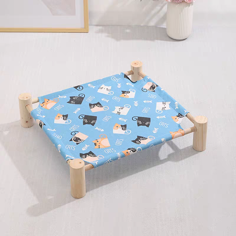 Wooden Cat Bed - Portable Cat Camp Bed | Eco Friendly Summer Pet Furniture