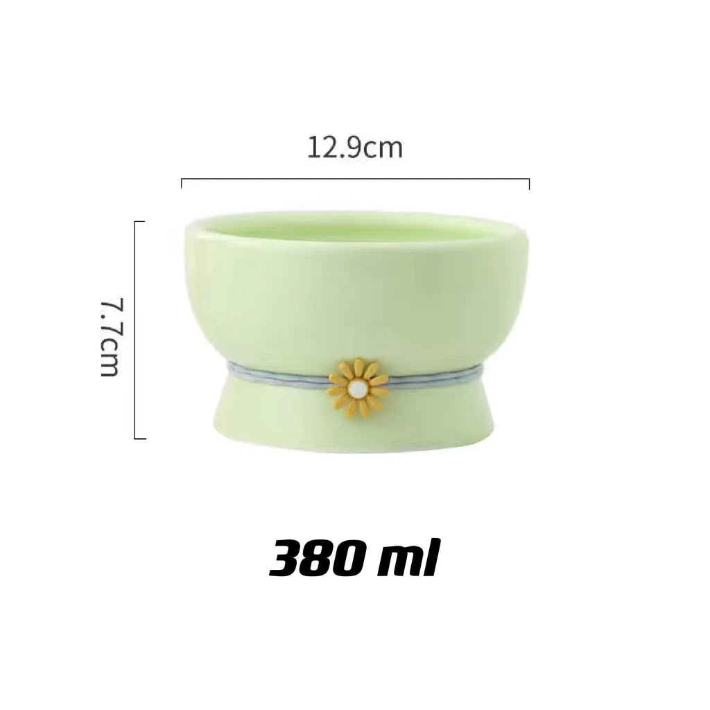 Ceramic Cat Bowl – Non Slip Small Feeding Dish | Durable Scratch Resistant Pet Bowl