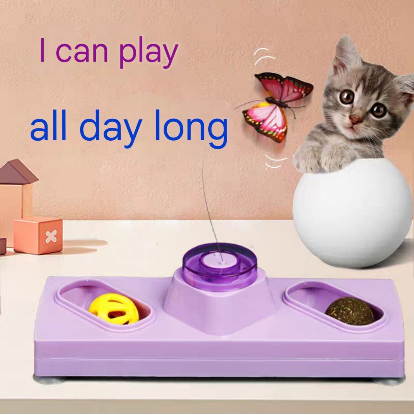 Self-Entertainment Cat Toy – Interactive Cat Play Toy For Feline Amusement