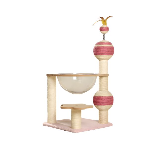 Cat Climbing Frame - Space Capsule Design Indoor Cat Tree & Playhouse Furniture