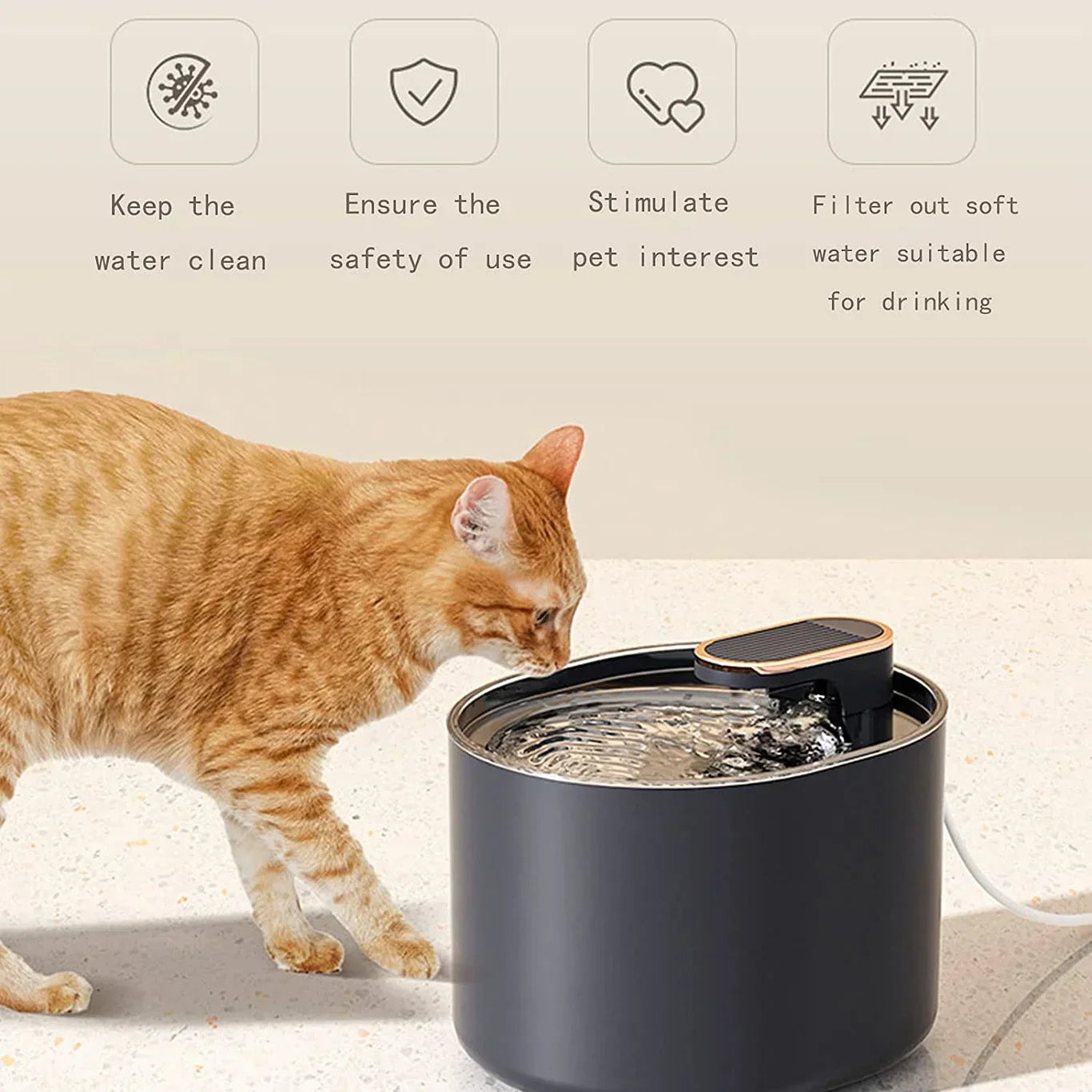 Automatic Pet Water Dispenser - 3L Circulating Water Fountain with Double Filtration
