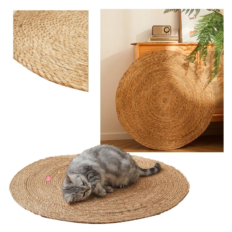 Cat Scratching Mat - Handmade Summer Cooling Cat Sleep Mat with Natural Fibers