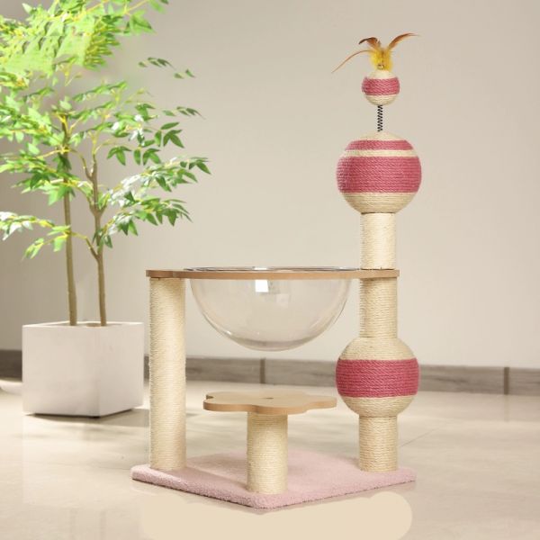 Cat Climbing Frame - Space Capsule Design Indoor Cat Tree & Playhouse Furniture