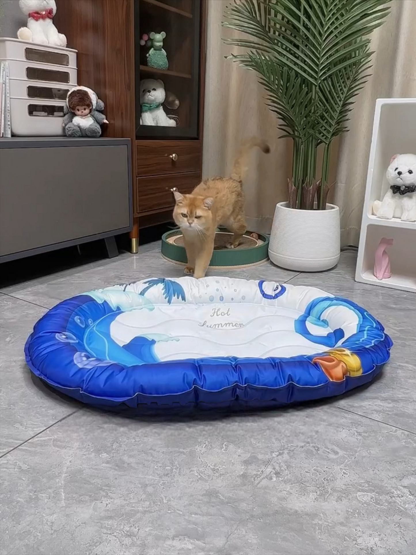 Cat Summer Cool Mat - Cooling Pet Mat for Heat Relief & Breathable Comfort