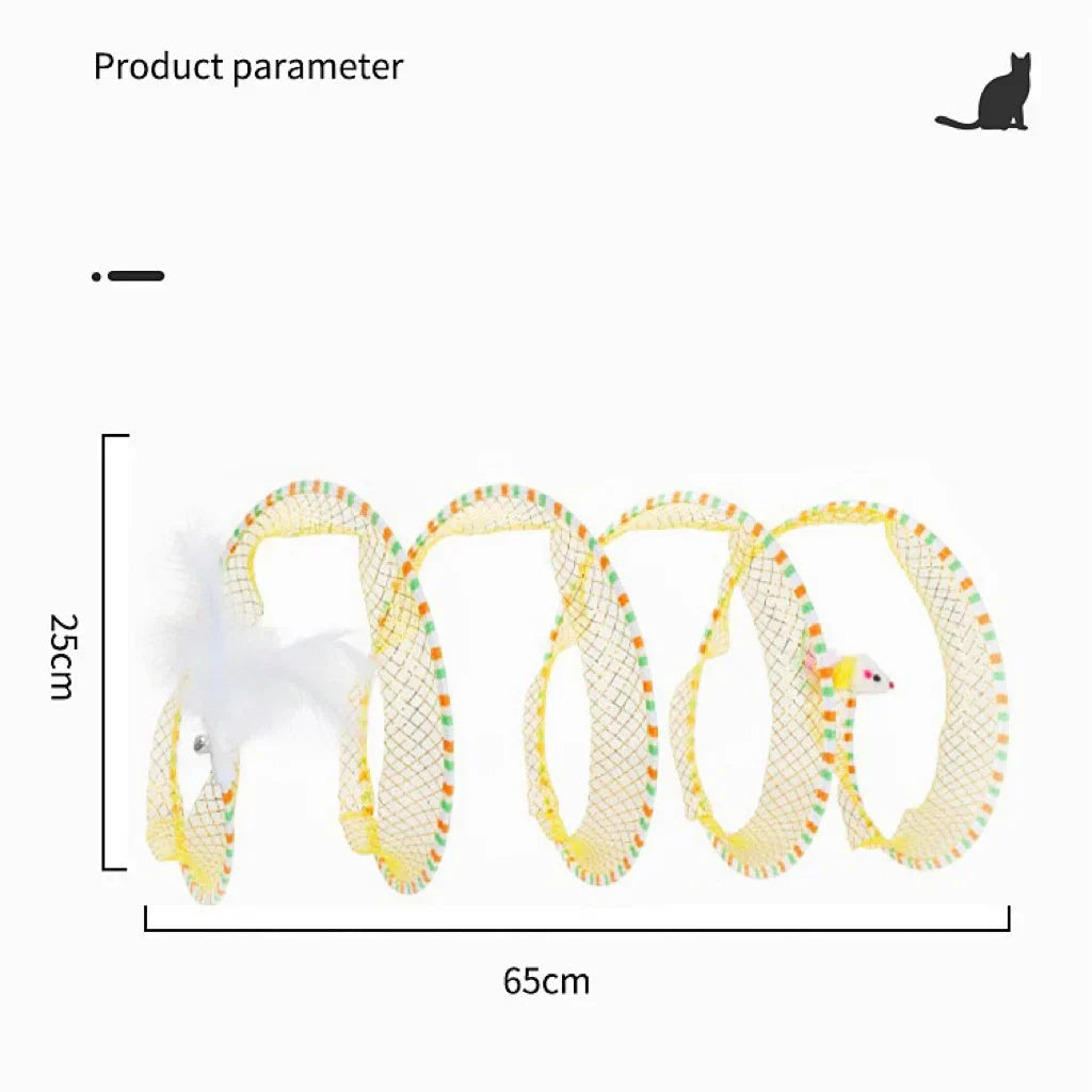 Folding Cat Tunnel – Durable Pet Toy Tunnel For Indoor Cat Playground