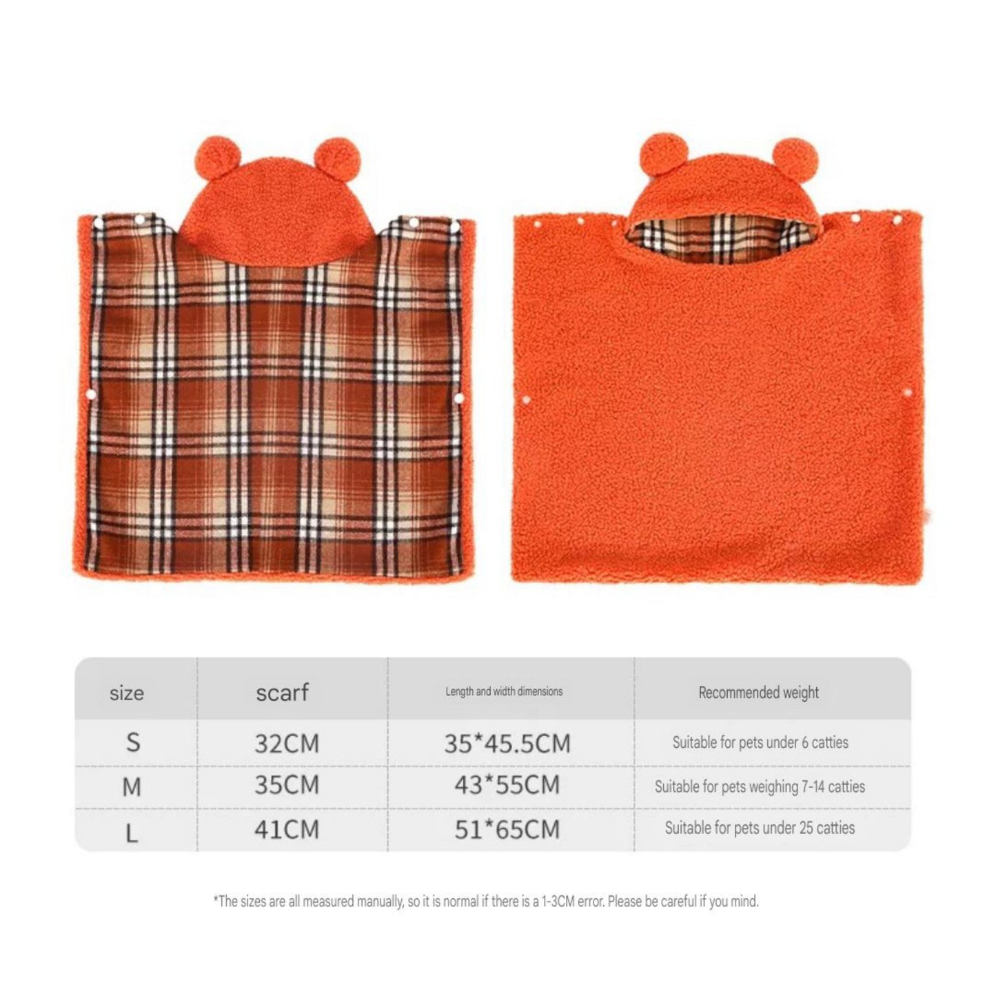 Pet Cape Blanket - Adjustable, Breathable Dog Blanket With Strap For Small Pets