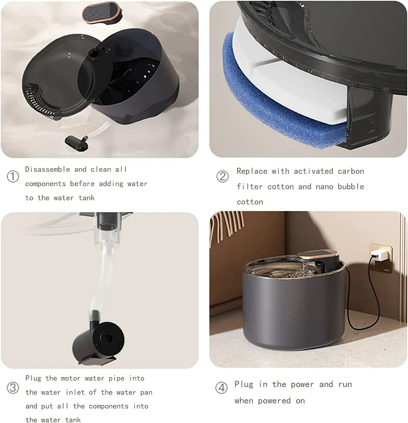 Automatic Pet Water Dispenser - 3L Circulating Water Fountain with Double Filtration