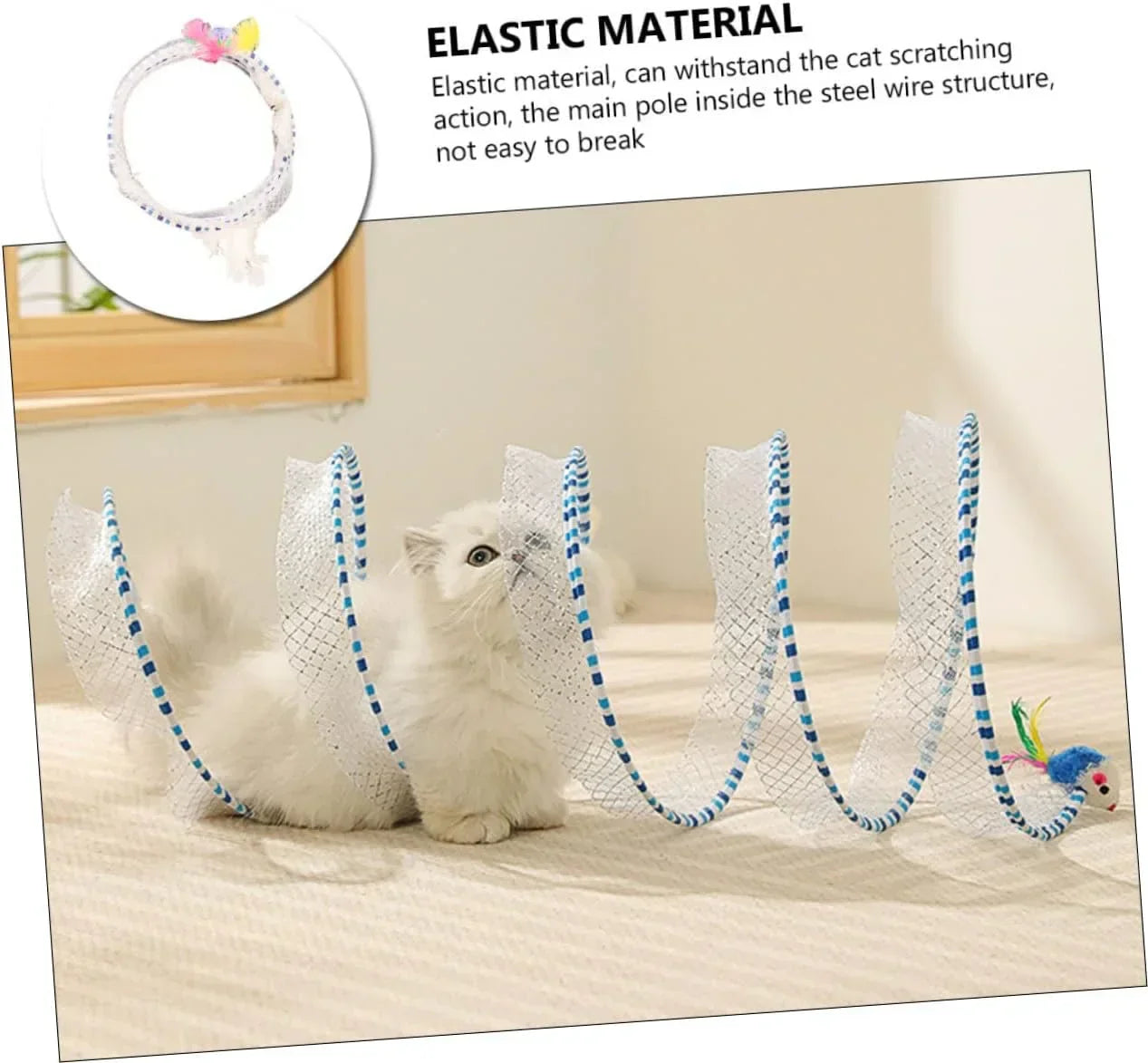 Folding Cat Tunnel – Durable Pet Toy Tunnel For Indoor Cat Playground