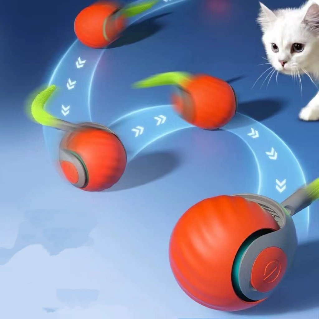 Smart Ball Cat Toy – Rotating Interactive Pet Toy With Motion For Exercise