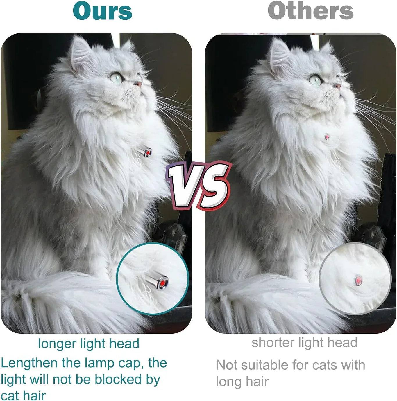 Automatic Cat Toy – USB Rechargeable LED Cat Light Collar with Adjustable Soft Light