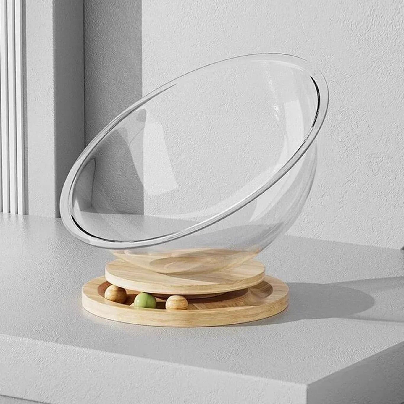 Space Capsule Cat Bed - Transparent Acrylic Cat House & Stylish Pet Shelter