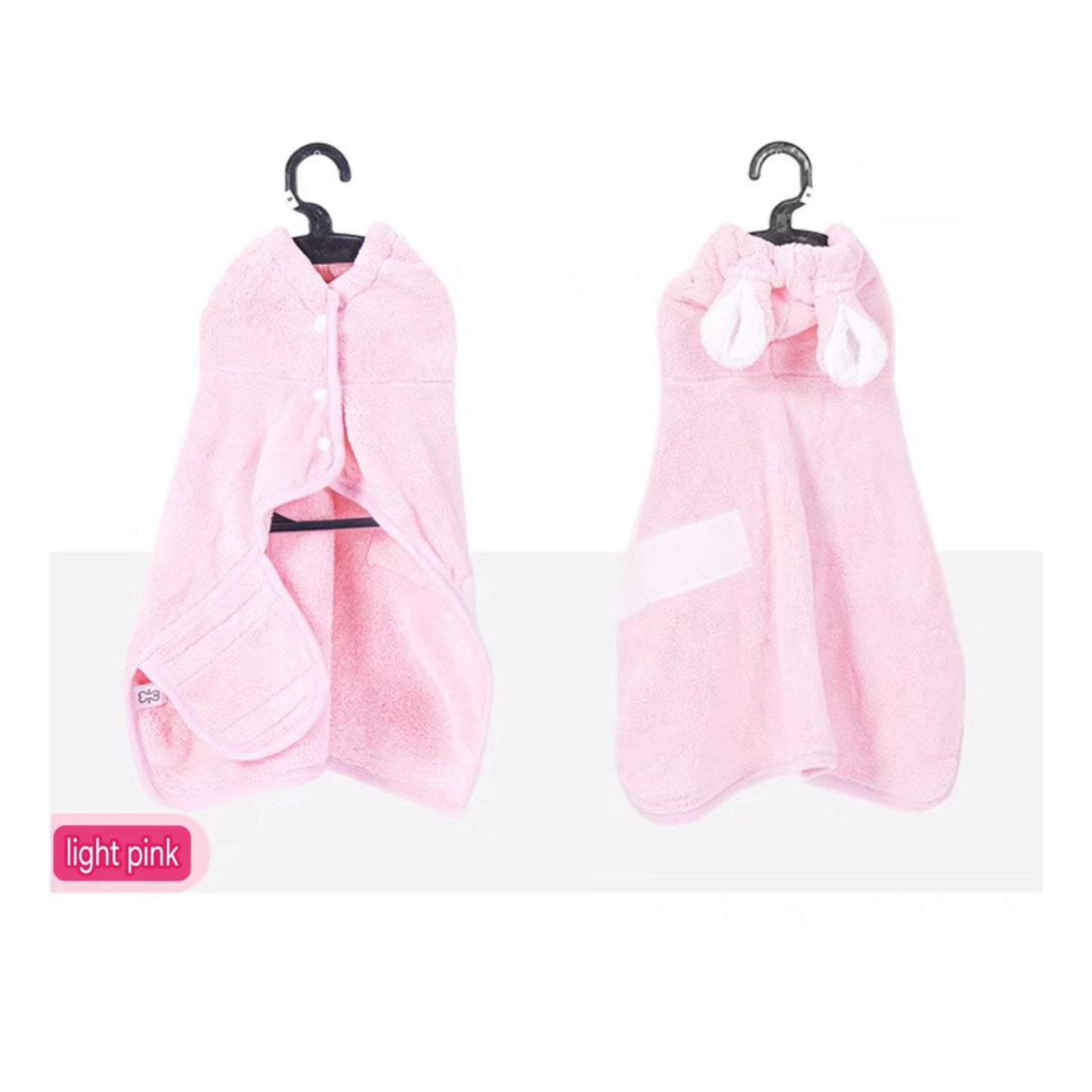 Rabbit Ears Bathrobe – Soft Absorbent Dog Bathrobe with Cute Animal Ear Design