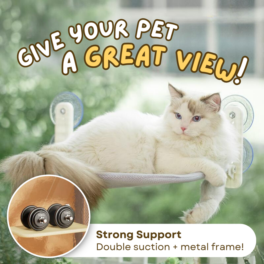 Cat Window Hammock – Durable Cat Bed With Suction Cups | Soft Cozy Lounger