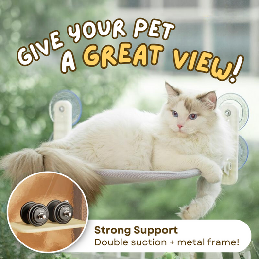 Cat Window Hammock – Durable Cat Bed With Suction Cups | Soft Cozy Lounger