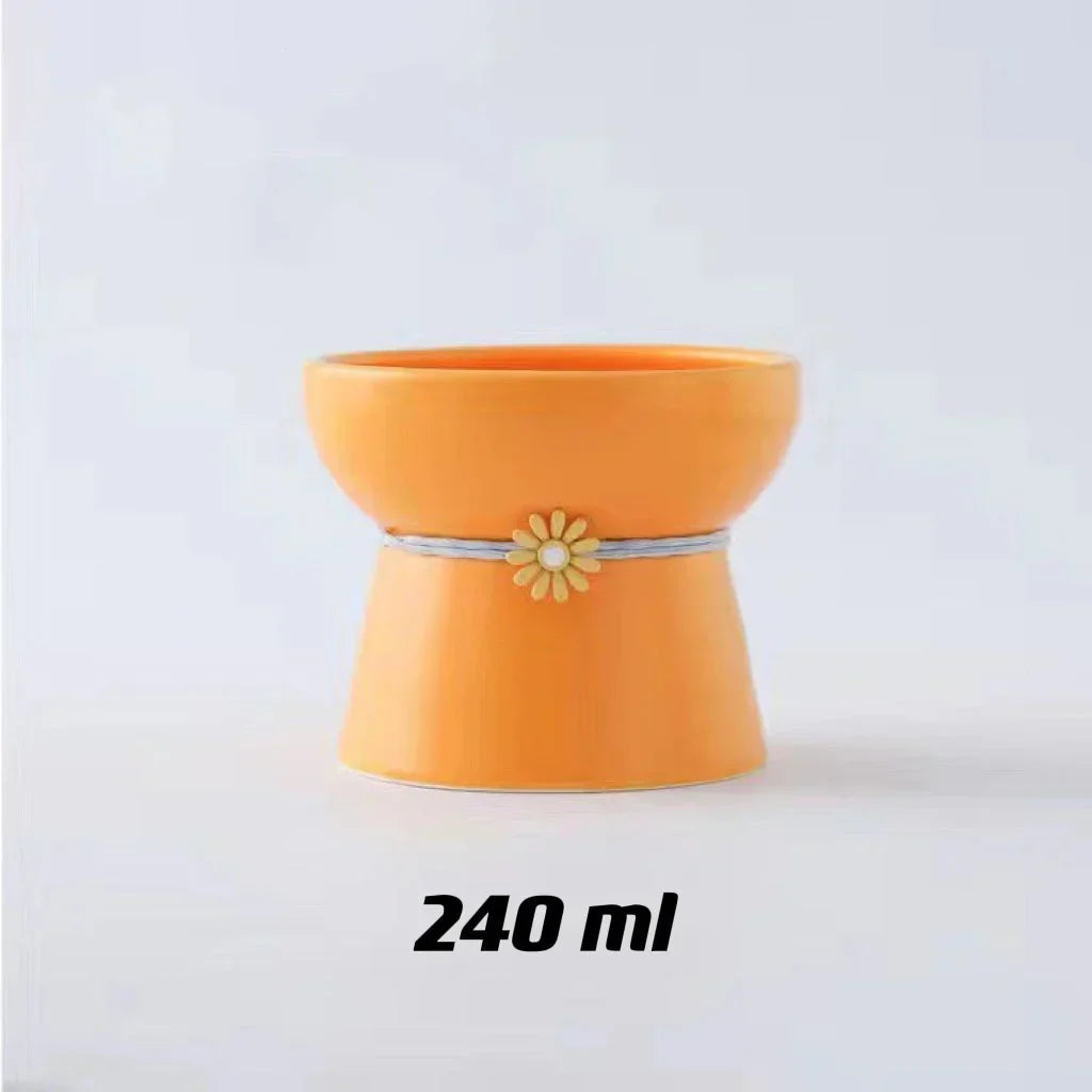 Ceramic Cat Bowl – Non Slip Small Feeding Dish | Durable Scratch Resistant Pet Bowl